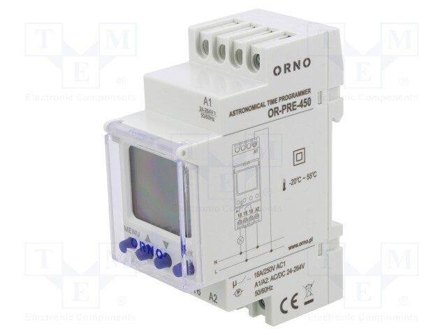 Programmable time switch; 230VAC; Number of operation modes: 1