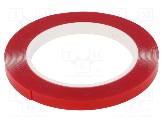 Tape: fixing; W: 9mm; L: 5.5m; Thk: 0.8mm; two-sided adhesive