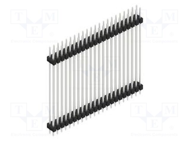 Connector: pin strips; pin header; male; PIN: 44; 2.54mm; THT; 2x22
