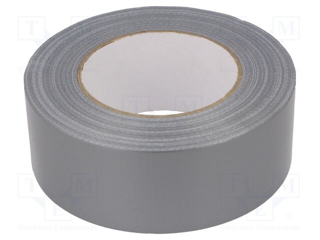 Tape: duct; W: 48mm; L: 50m; Thk: 0.17mm; silver; synthetic rubber