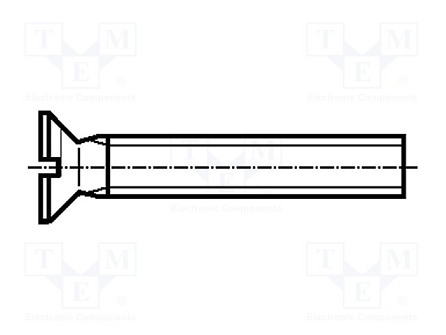 Screw; M3x6; DIN: 963A; Head: countersunk; slotted; polyamide; 0,8mm