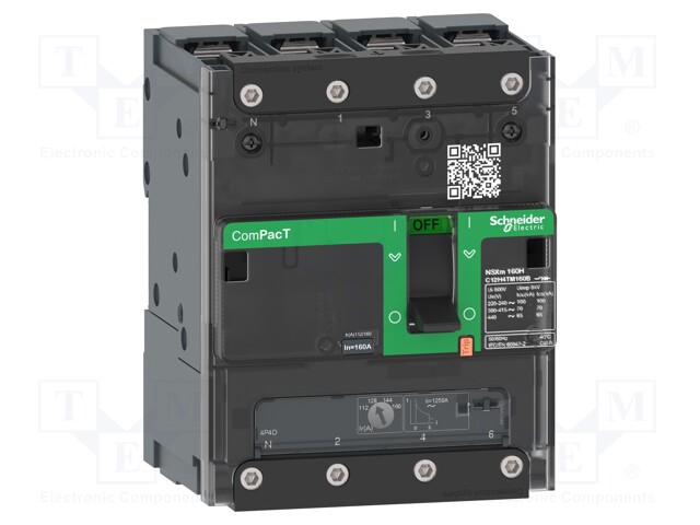 Power breaker; Inom: 63A; IP40; -25÷70°C; Short circuit cap: 36kA