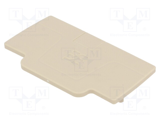 End plate; Application: A2C2.5; beige; Width: 2.1mm; wemid; UL94V-0