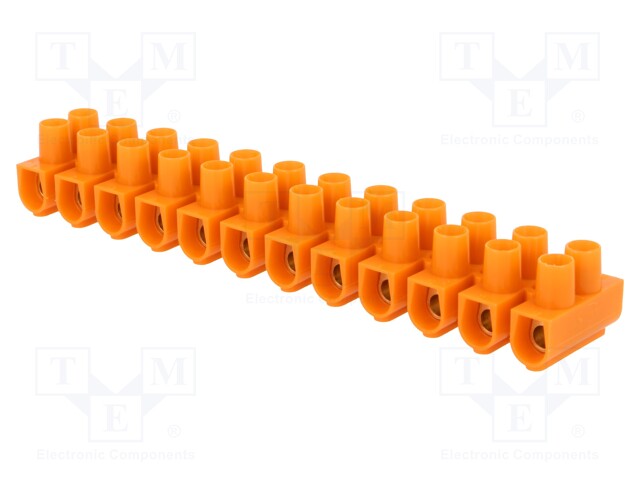 Terminal block; screw terminal; ways: 12; 4÷10mm2; terminals: 24