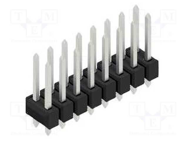 Connector: pin strips; pin header; male; PIN: 16; 2.54mm; THT; 2x8