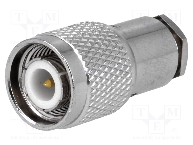 Plug; TNC; male; straight; 50Ω; soldering,clamp; for cable