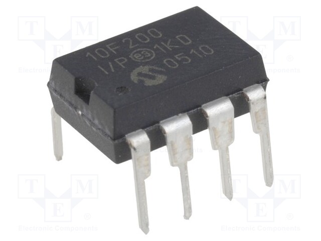 PIC microcontroller; Memory: 384B; SRAM: 16B; 2÷5.5VDC; THT; DIP8