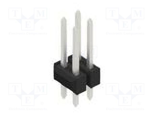 Connector: pin strips; pin header; male; PIN: 4; 2.54mm; THT; 2x2