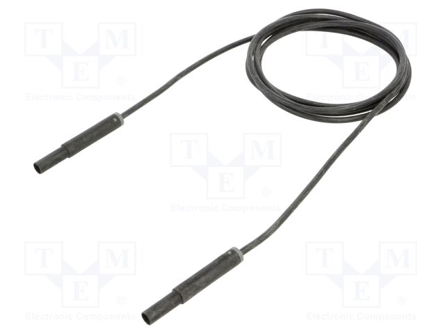 Test lead; 19A; banana plug 4mm,both sides; insulated; Len: 2m
