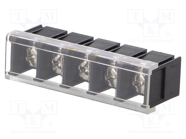 PCB terminal block; straight; 10mm; ways: 5; on PCBs; 4mm2; tinned