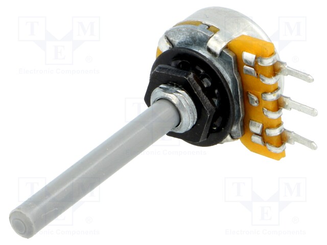 Potentiometer: shaft; single turn; 100kΩ; ±20%; 0.12W; logarithmic