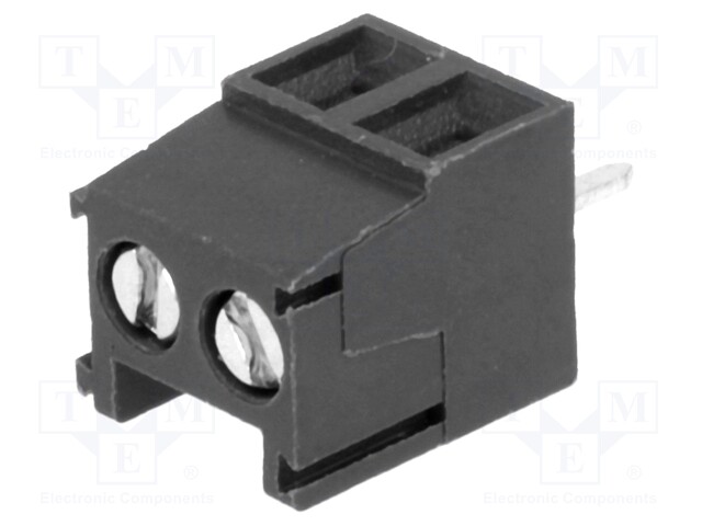 PCB terminal block; angled 90°; 3.5mm; ways: 2; on PCBs; 1mm2; 12A