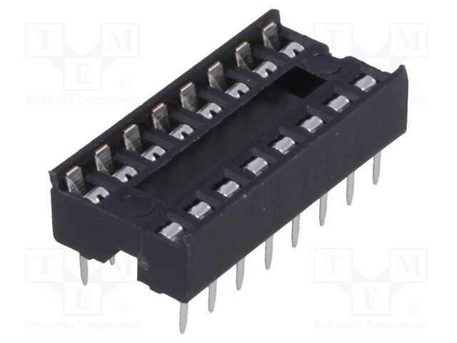 Socket: DIP; PIN: 16; 7.62mm; THT; Pitch: 2.54mm; -40÷105°C