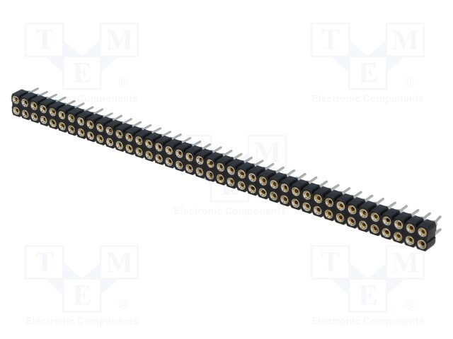 Socket; pin strips; female; PIN: 80; turned contacts; straight