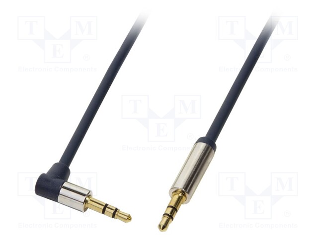 Cable; 0.3m; Plating: gold-plated; dark blue