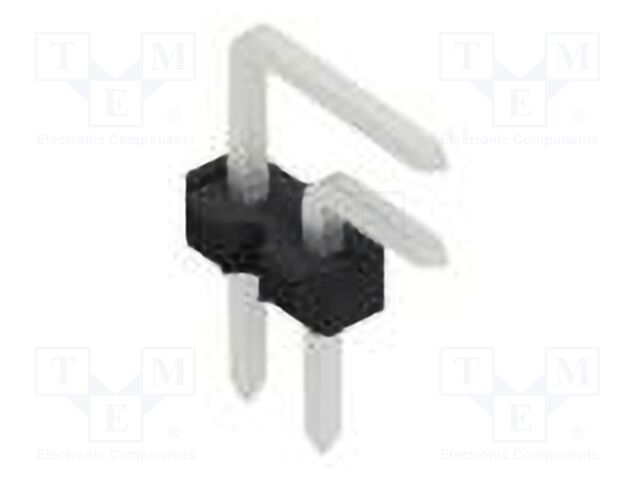 Connector: pin strips; pin header; male; PIN: 2; 2.54mm; THT; 2x1