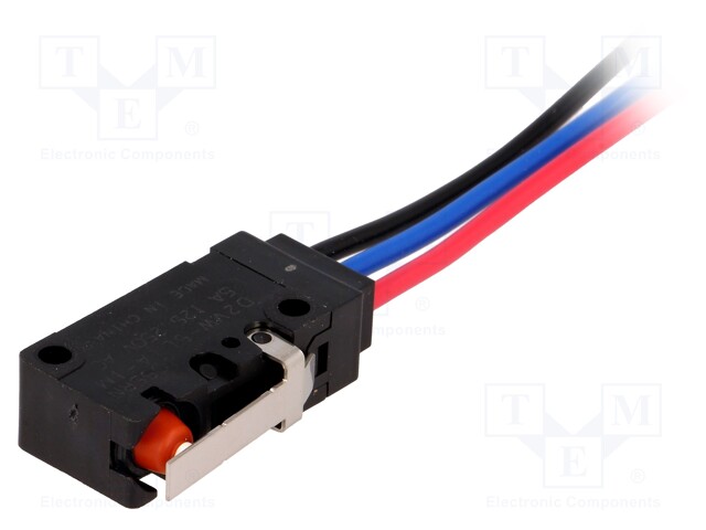 Microswitch SNAP ACTION; with lever; SPDT; 5A/250VAC; 5A/30VDC