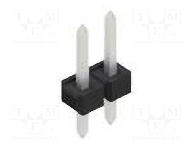 Connector: pin strips; pin header; male; PIN: 2; 2.54mm; THT; 1x2