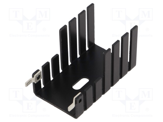 Heatsink: extruded; U; TO220; black; L: 42.4mm; W: 25.4mm; H: 25.4mm