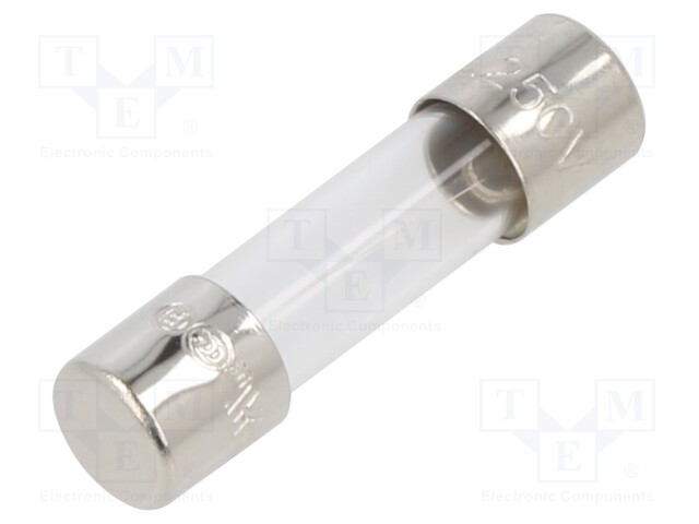 Fuse: fuse; quick blow; 500mA; 250VAC; cylindrical,glass; 5x20mm