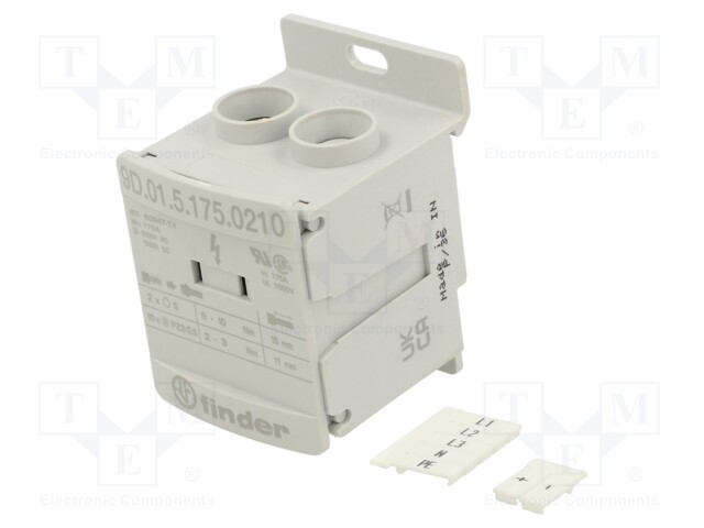Splice terminal: distribution block; ways: 1; terminals: 12; grey
