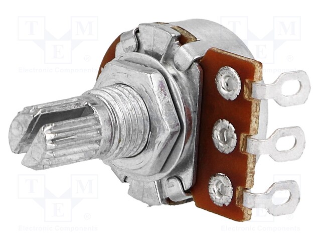 Potentiometer: shaft; single turn; 22kΩ; 125mW; ±20%; on cable; 6mm