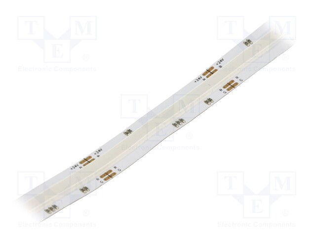 COB LED tape; RGB; 24V; LED/m: 1134; 12mm; white PCB; IP20; 180°