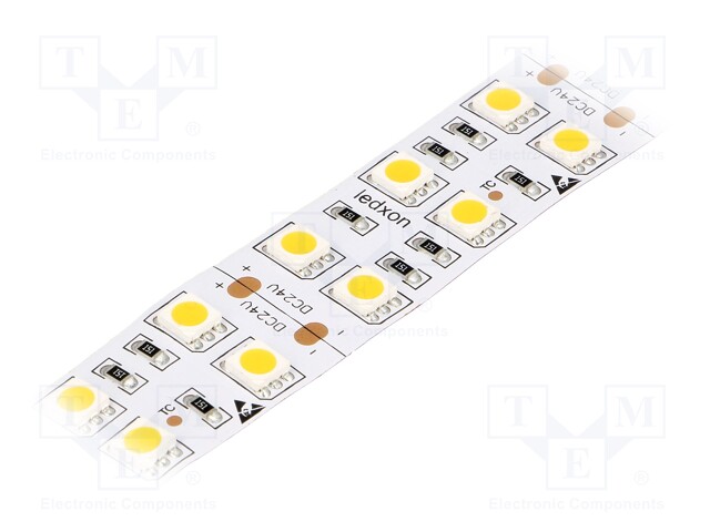 LED tape; white warm; LED/m: 120; SMD; 5050; 24V; W: 20mm; 120°; D: 2mm