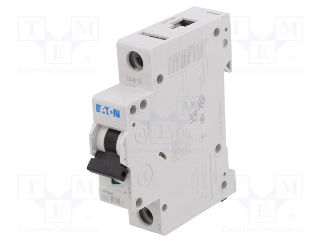 Circuit breaker; 230/400VAC; Inom: 16A; Poles: 1; Charact: B; 25kA