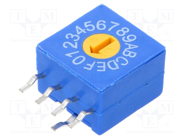 Encoding switch; Pos: 16; THT; Rcont max: 100mΩ; Rinsul min: 1000MΩ