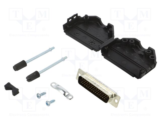 D-Sub HD; PIN: 44; male; unshielded; straight; soldering; for cable