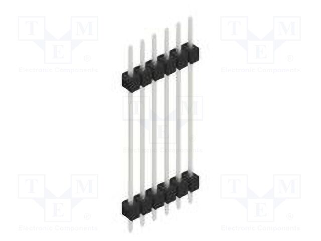 Connector: pin strips; pin header; male; PIN: 6; 2.54mm; THT; 1x6