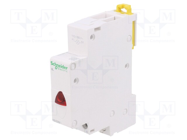 LED indicator; 110÷230VAC; DIN; Colour: red
