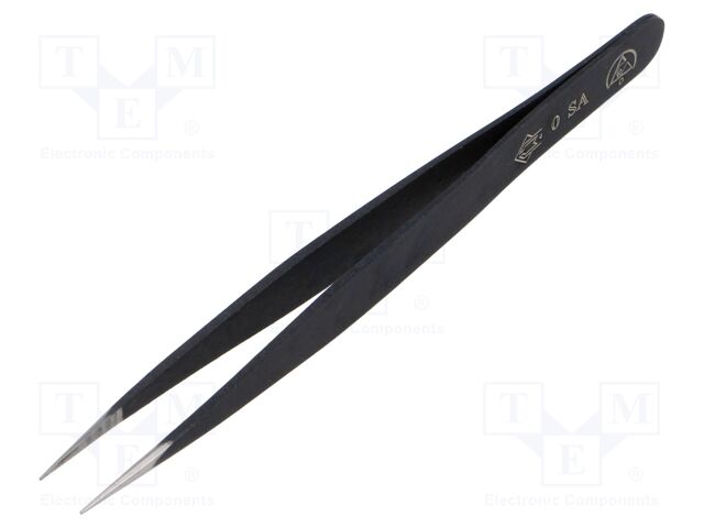 Tweezers; Blade tip shape: sharp; Tweezers len: 120mm; ESD
