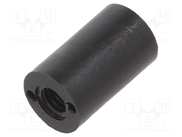 Spacer sleeve; cylindrical; polyamide; M3; L: 10mm; Øout: 6mm