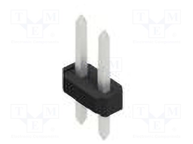 Connector: pin strips; pin header; male; PIN: 2; 2.54mm; THT; 2x1