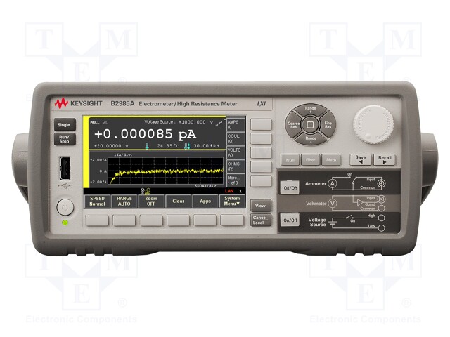 Electrometer; LCD 4,3" 6,5 digits; Sampling: 20000 rdg/s