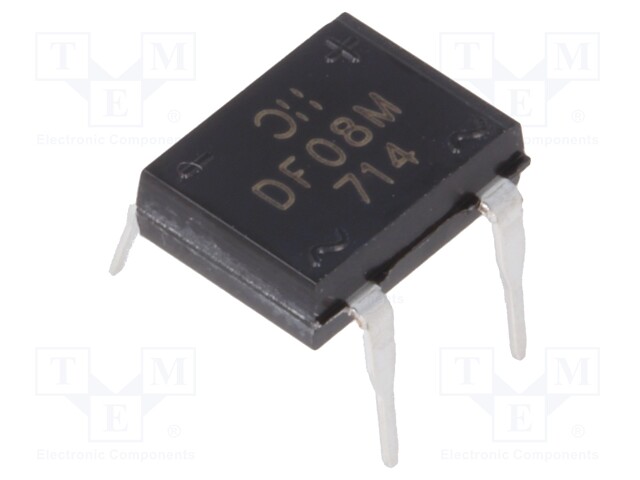 Single-phase bridge rectifier; Urmax: 800V; If: 1A; Ifsm: 50A; DFM