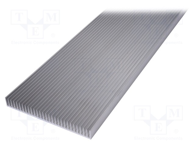 Heatsink: extruded; grilled; black; L: 1000mm; W: 200mm; H: 25mm