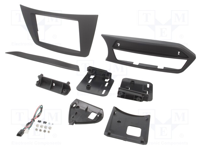 Radio mounting frame; Mercedes; 2 DIN; black