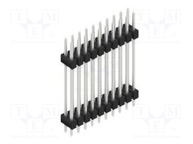 Connector: pin strips; pin header; male; PIN: 20; 2.54mm; THT; 2x10