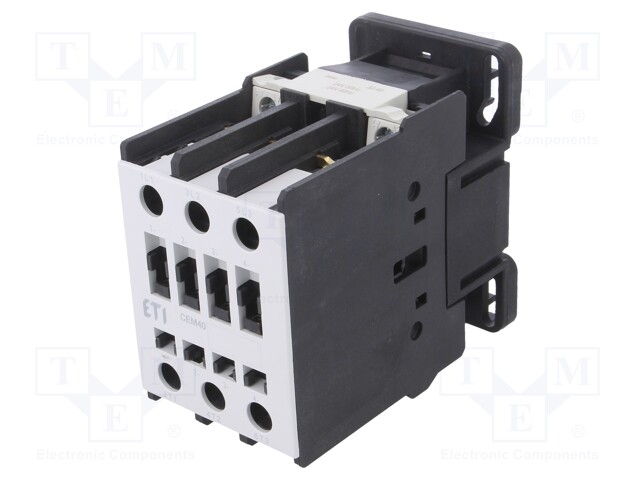 Contactor: 3-pole; NO x3; 24VAC; 40A; DIN,on panel; CEM; -25÷55°C