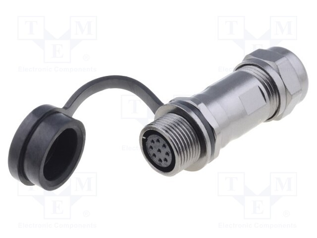 Plug; female; ST12; PIN: 9; IP67; 5÷8mm; 3A; soldering; for cable