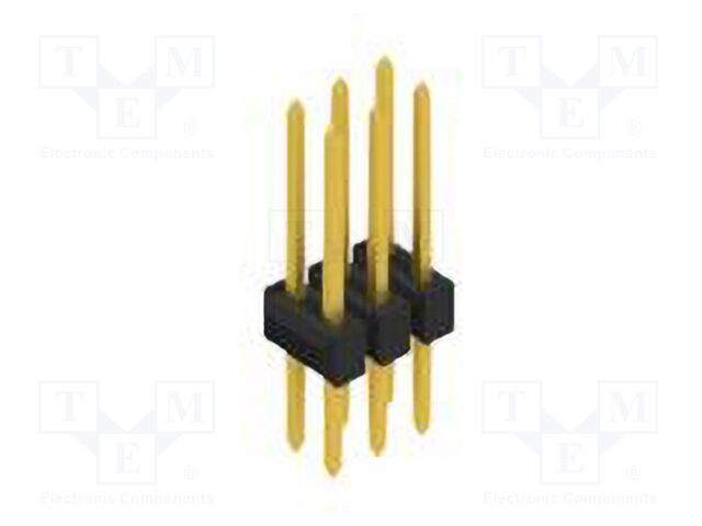 Connector: pin strips; pin header; male; PIN: 6; 2.54mm; THT; 2x3