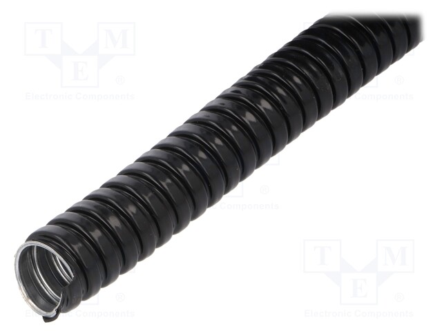 Protective tube; ØBraid : 21mm; galvanised steel; black; Len: 50m