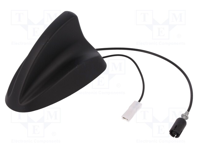 Antenna; SHARK; AM,FM; universal,with amplifier; Colour: black