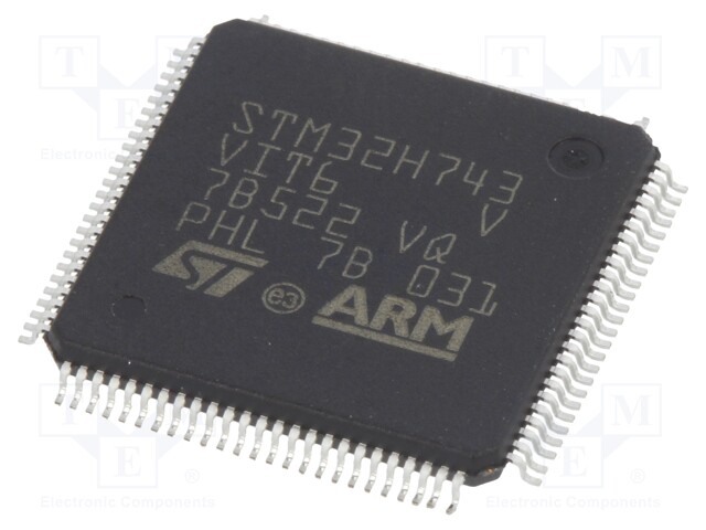 ARM microcontroller; Flash: 2MB; 400MHz; SRAM: 1000kB; LQFP100