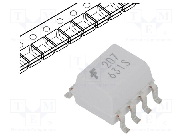 Optocoupler; SMD; Channels: 1; Out: transistor; 2.5kV; SO8