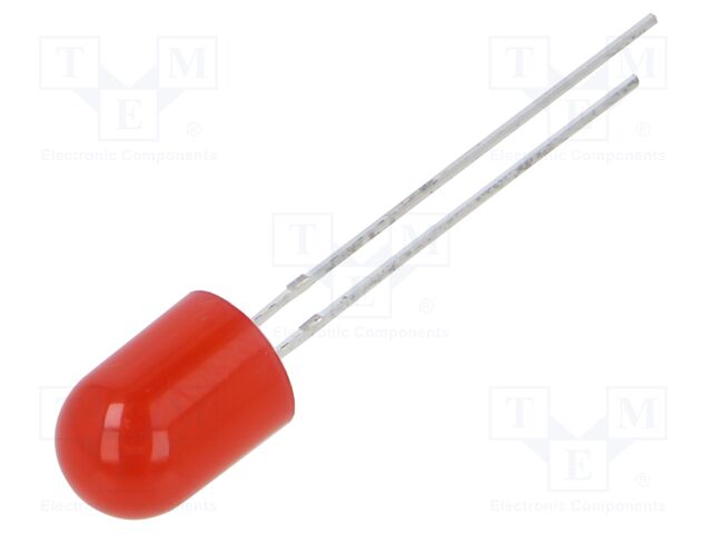 LED; 8mm; red; 220÷330mcd; 30°; Front: convex; 2.1÷2.6VDC; -30÷85°C