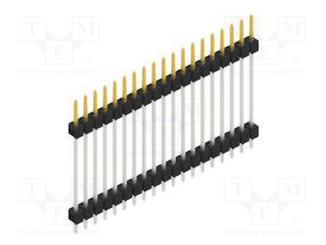 Connector: pin strips; pin header; male; PIN: 19; 2.54mm; THT; 1x19